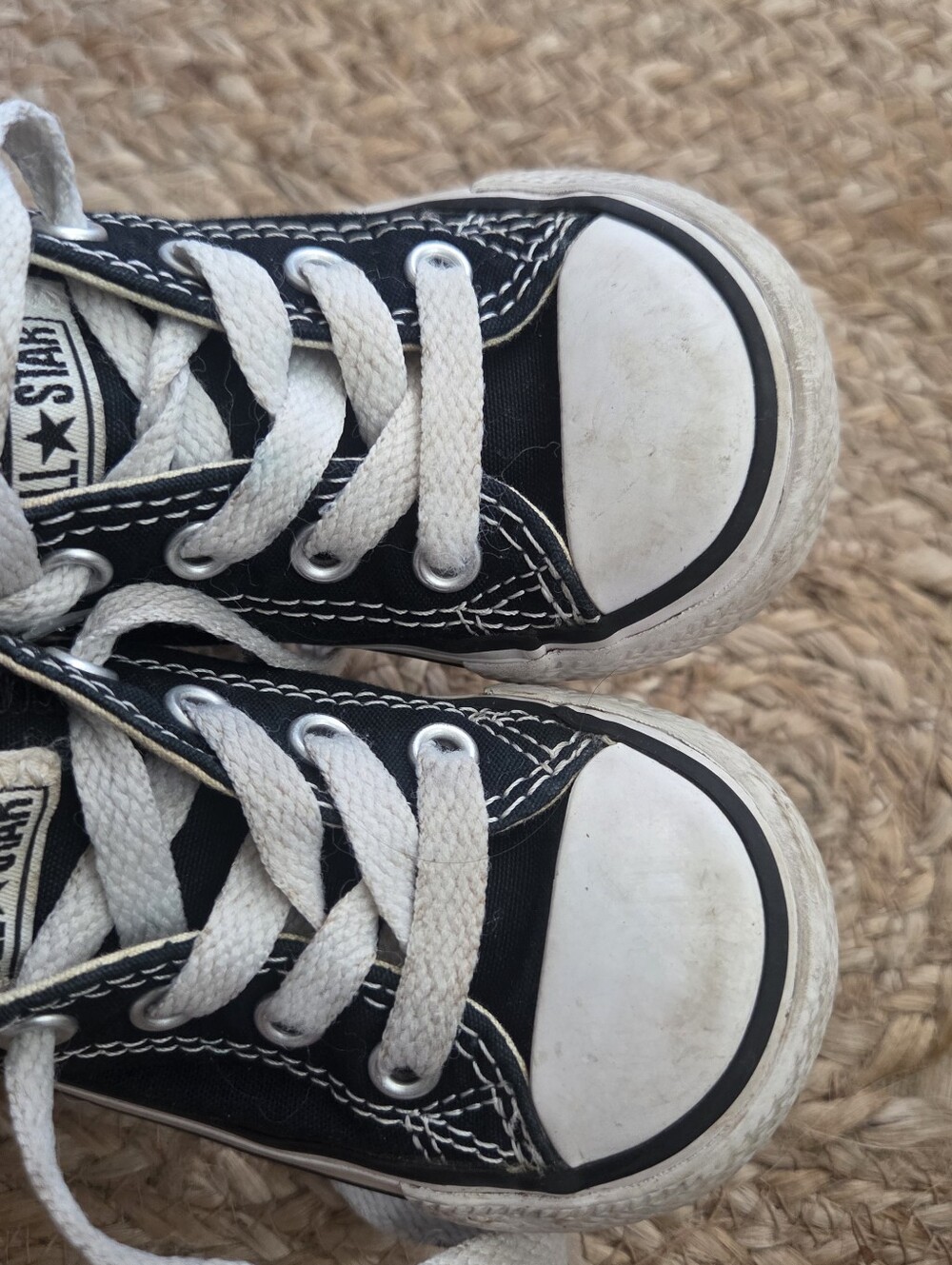 Converse Kids Black and White Low-Top Canvas Sneakers Toddler 5